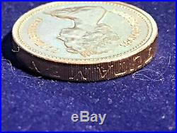 Rare 1983 Royal Arms One Pound Coin error DECUS ET TUTAMEN upside down