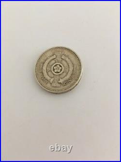 Rare 1996 Celtic Cross £1 Coin Collectable With Upside Down Edge Lettering