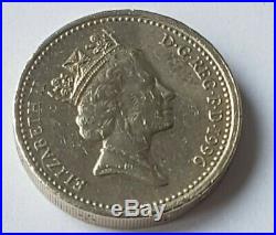 Rare 1996 Celtic Cross £1 One Pound Coin Mint Error Upside Down Decus Et Tutamen