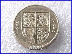 Rare 2012 British Collectible £1 Coin Decus Et Tutamen Royal Mint Error