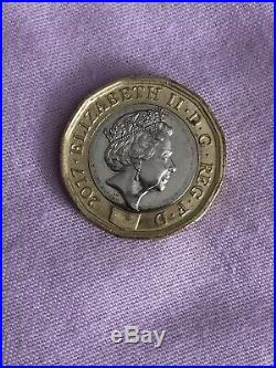 Rare 2017 one pound coins Elizabeth 2 D. G. REG. F. D