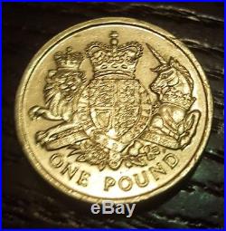 Rare Collectable 2015 One Pound Coin The Royal Arms Unicorn And Crowned Lion £1