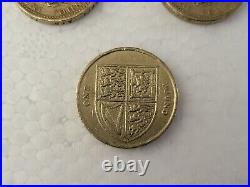 Rare Collectable x4 1 pound coins 1983-2012 Queen Elizabeth II
