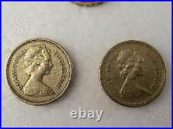 Rare Collectable x4 1 pound coins 1983-2012 Queen Elizabeth II
