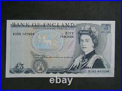 Rare D H F Somerset Five Pound £5 Note (1980) Du55447080 No Signature Error