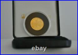Rare Mint Gold Proof £1 One Pound 22k Gold Coin. Box & COA Superb mint condition