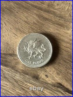 Rare Shiny 1 Pound Welsh Dragon Coin Year 2000