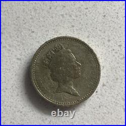 Rare Uk £1 One Pound Coin 1985