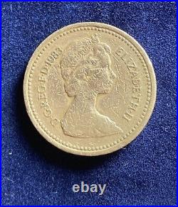 Rare and unique 1983 1 pound coin with mint error