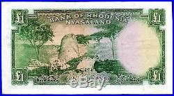 Rhodesia & Nyasaland. One Pound, X/36 286072, 29-1-1960. Fine