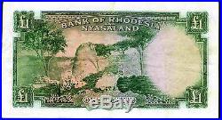 Rhodesia & Nyasaland. One Pound, X/37 463575. 12-2-1960, Fine
