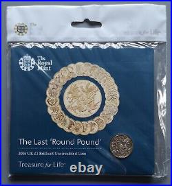 Round Pound COMPLETE Set UK £1 coins Royal Mint album + BUNC Last Round Pound