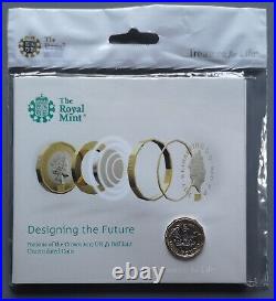 Round Pound COMPLETE Set UK £1 coins Royal Mint album + BUNC Last Round Pound
