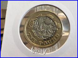 Royal Mint £1 Coin 2018 Fried Egg Error Coin With Significant Spread To Rim