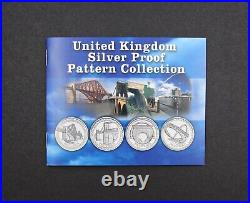 Royal Mint 2004 Silver Proof Heraldic Beasts Pattern £1 One Pound Coin Set