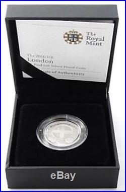 Royal Mint 2013 London Piedfort £1 One Pound Silver Proof Coin Box COA