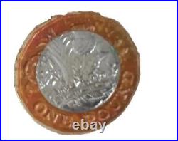 Royal Mint 2016 £1 Colour Error Coin On Edge