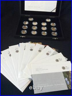 Royal Mint 25th Anniversary Gold and Silver Proof One Pound £1 Collection & COA