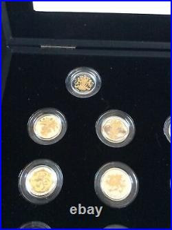 Royal Mint 25th Anniversary Gold and Silver Proof One Pound £1 Collection & COA