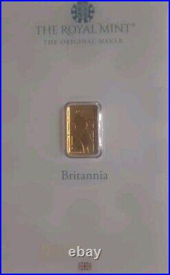 Royal Mint 3×1g Britannia Gold Bars 999.9 Lot2