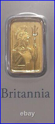 Royal Mint 3×1g Britannia Gold Bars 999.9 Lot2