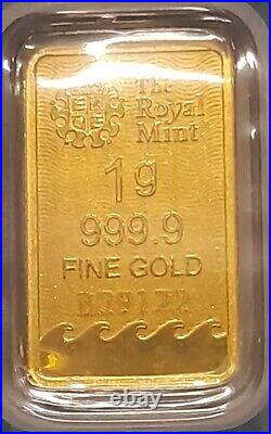 Royal Mint 3×1g Britannia Gold Bars 999.9 Lot2