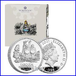 Royal Mint Alice Through The Looking Glass 2021 £1 Half Ounce Silver Proof Coin