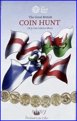 Royal Mint Collector's Album, 24 Circulated, 2017 Bu & 2016 Bu Last £1 Coin. Vgc