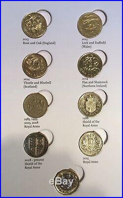Royal Mint UK £1 One Pound Coin Hunt Collection Album with all 25 Coins