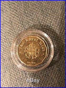 Royal mint £1 trial coin 2014 one pound mono metalic 100 % genuine not 2015