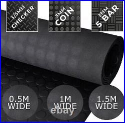 Rubber Flooring Matting Heavy Duty Mat Garage Coin Penny 0.25M 0.5M 1M 1.5M Wide