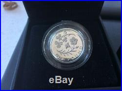 SCARCE 2014 RM PIEDFORT Silver Proof Floral UK £1 One Pound Northern Ireland