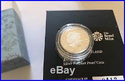 SCARCE 2014 RM PIEDFORT Silver Proof Floral UK £1 One Pound Northern Ireland