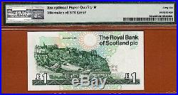 Scotland 1988 One Pound ERROR Mismatched Serial PMG 66 EPQ/STAR Gem UNC