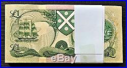 Scotland One Pound 1986 BUNDLE 100 CONSECUTIVE Pick-111f GEM UNC