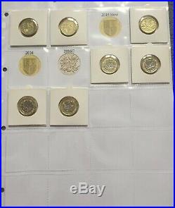 Set Of 42 Old Round £1 One Pound Coin Collection1983to2016 Every Circulated Coin