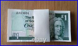Set Of Fifty Royal Bank Of Scotland Mint Condition Scottish One Pound £1 Notes