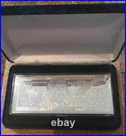 Silberbarren One Hundred Dollar Quater Pound Silver Note. 4oz/125g