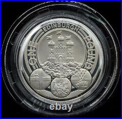 Silver Proof Coin 2010 Edinburgh Piedfort £1 One Pound Coin BOX + COA