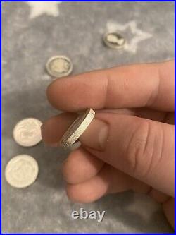 Solid Silver £1 Coin Joblot X 8 Freepost Uk