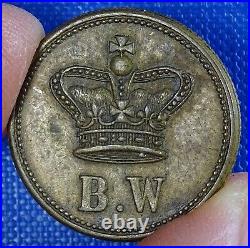 Somerset, Bath, Crown Inn, B. W. 1 1/2D Pub Check/Token Read