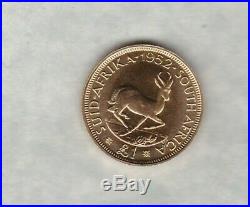 South Africa 1952 George VI Gold One Pound In Mint Condition