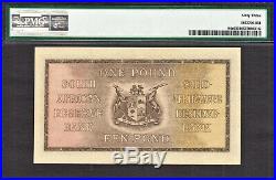 South Africa One Pound 1943 Pick-84e Choice UNC PMG 63