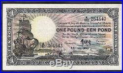 South Africa South African Reserve Bank, One pound, 3-11-1947, A/180 264643