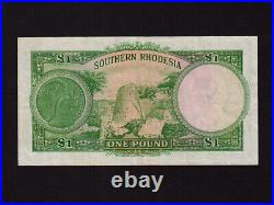 Southern RhodesiaP-17,1 Pound, 1955 Central Africa Currency Board QEII VF+