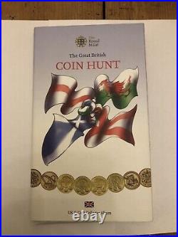 The Great British Coin Hunt £1 Album Complete With Last Round Pound Bu Most New