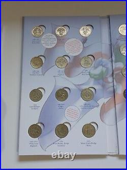 The Great British Coin Hunt Uk £1 Coin Collector Album Inc 24 Coins + Medal