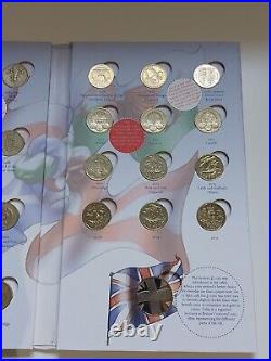 The Great British Coin Hunt Uk £1 Coin Collector Album Inc 24 Coins + Medal