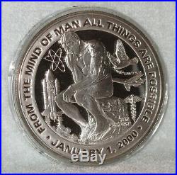 The Highland Mint 2000 Millennium One Half-Pound. 999 Fine Silver Coin