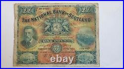 The National Bank of Scotland. One Pound Note. 1917. W. Samuel